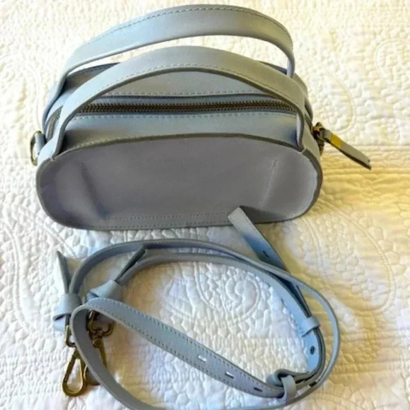 Madewell The Sydney Zip Top Crossbody in Dusty Pool - Picture 1 of 6